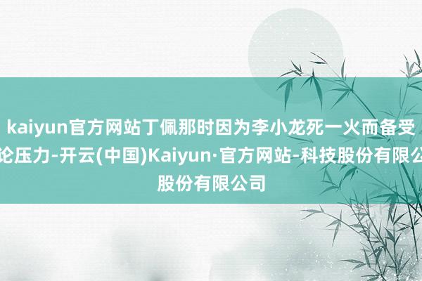 kaiyun官方网站丁佩那时因为李小龙死一火而备受公论压力-开云(中国)Kaiyun·官方网站-科技股份有限公司