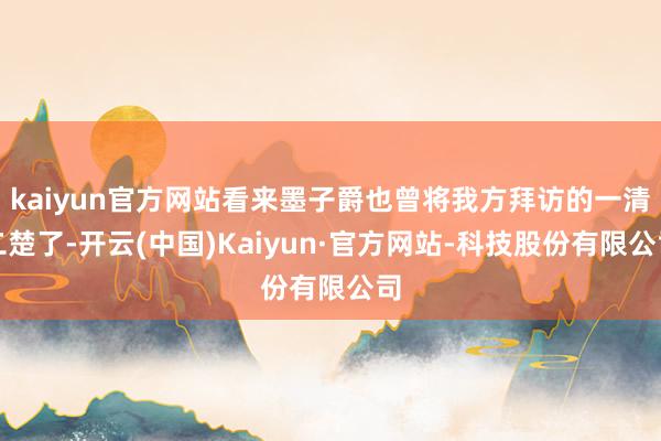 kaiyun官方网站看来墨子爵也曾将我方拜访的一清二楚了-开云(中国)Kaiyun·官方网站-科技股份有限公司