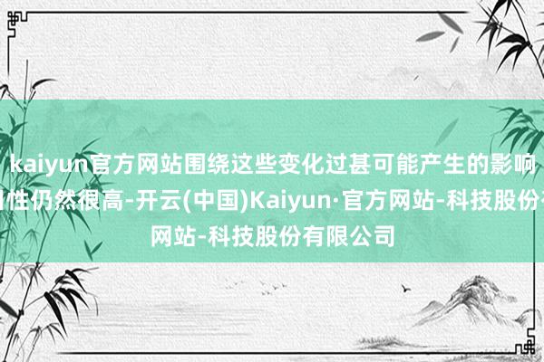 kaiyun官方网站围绕这些变化过甚可能产生的影响的不细目性仍然很高-开云(中国)Kaiyun·官方网站-科技股份有限公司