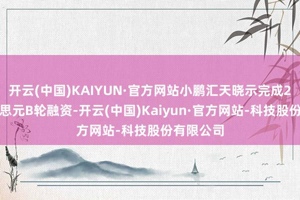 开云(中国)KAIYUN·官方网站小鹏汇天晓示完成2.5亿好意思元B轮融资-开云(中国)Kaiyun·官方网站-科技股份有限公司