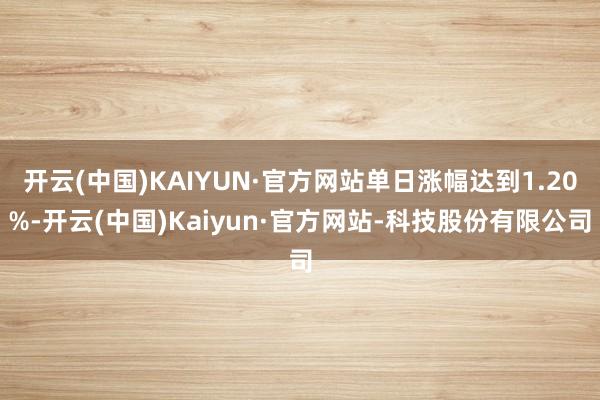 开云(中国)KAIYUN·官方网站单日涨幅达到1.20%-开云(中国)Kaiyun·官方网站-科技股份有限公司