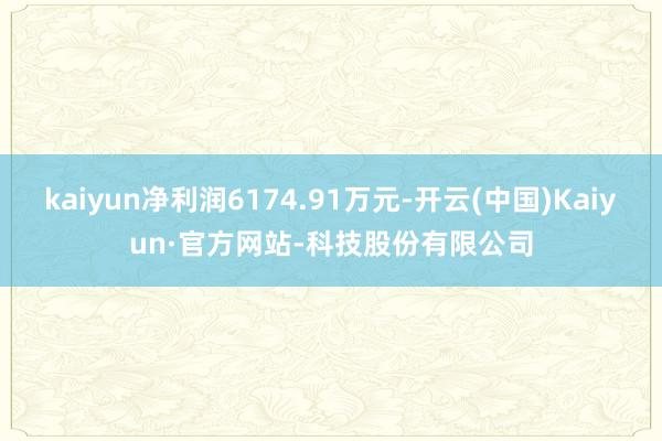 kaiyun净利润6174.91万元-开云(中国)Kaiyun·官方网站-科技股份有限公司